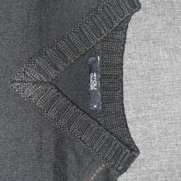 4 You Black V-Neck Sweater - Size: M - Picture 2 of 3